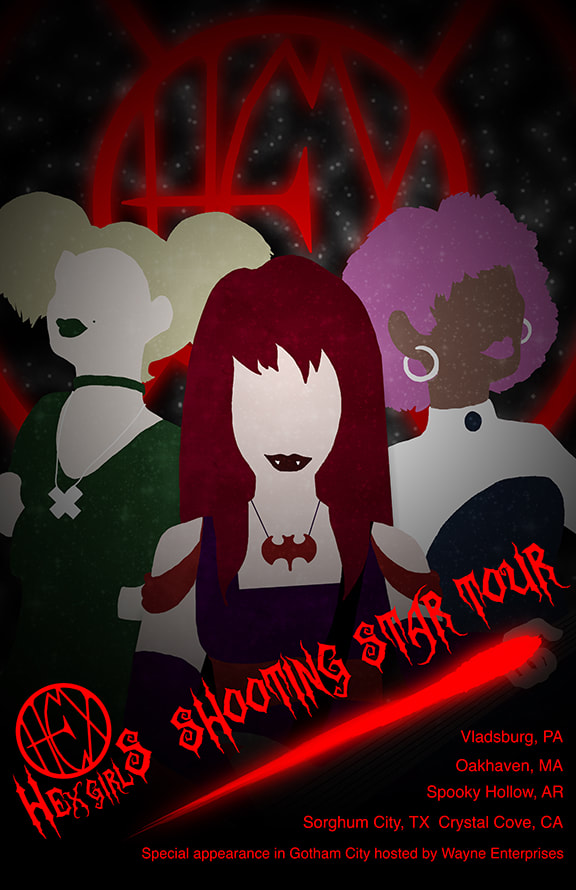 Hex Girls tour poster, digital.
